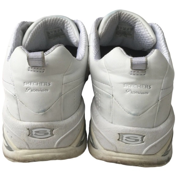 Skechers Sport Premium Premix Leather Slip On Sneaker SN1704 Womens White 10 - Picture 10 of 10